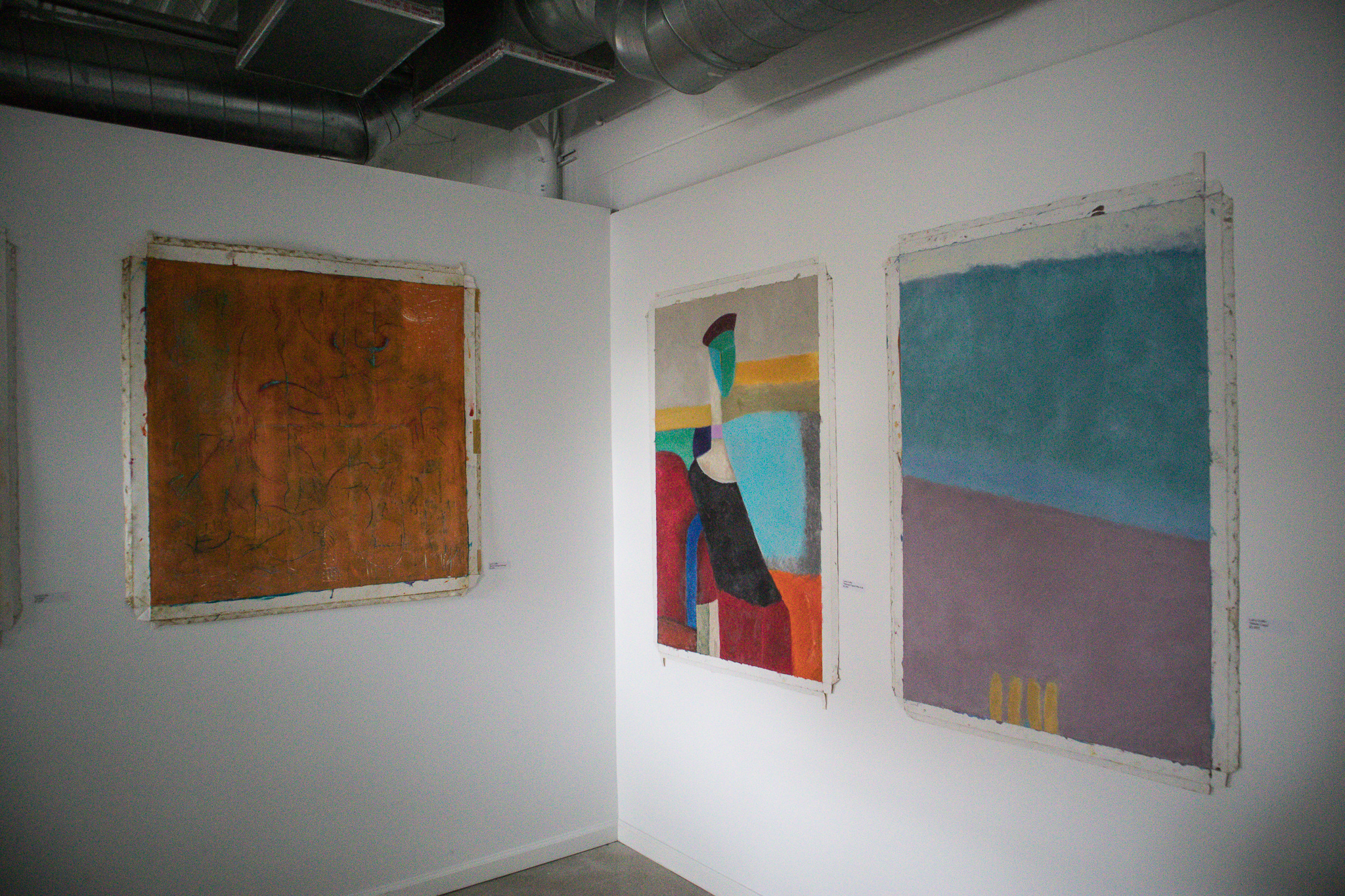 2nd From Right: Abstract figure: after A.M. / Info. on request for Far Right piece.